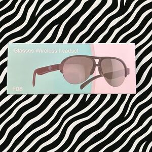 Black Wireless Headset Glasses